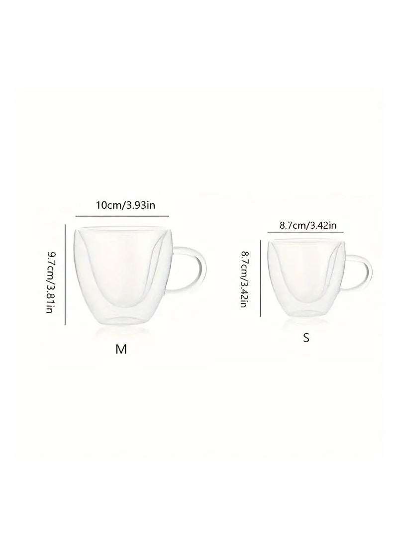 DOOM 2 Double-Layered Borosilicate Glass Cups With An Inner Heart Shap , for Your Own Set and Romantic Gift, Small and Medium size  - Image 4