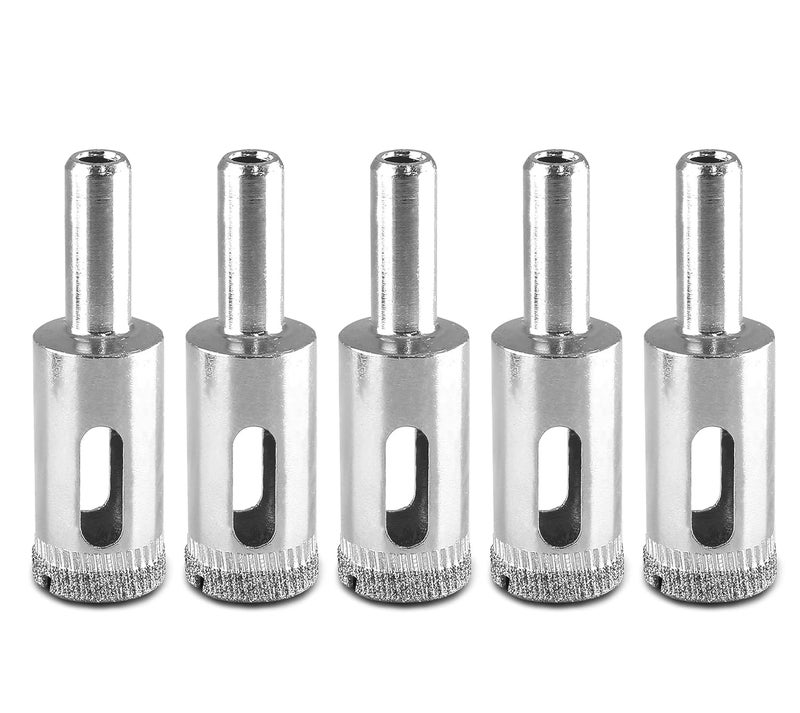 Luomorgo 5Pcs 16mm/5/8 inch Diamond Hole Saw, 1.1 inch Cutting Depth Diamond Drill Bits for Glass Ceramic Marble Porcelain Tile Granite Quartz Gemstone - Image 1