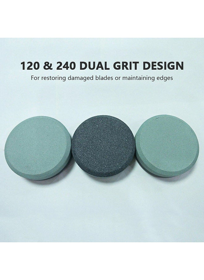 1pcs Axe Sharpener Sharpening Stone 3.75 Inch Multipurpose Sharpening Puck Double Sided 120 & 240 Grit for Axes Hatchets Machetes Blades