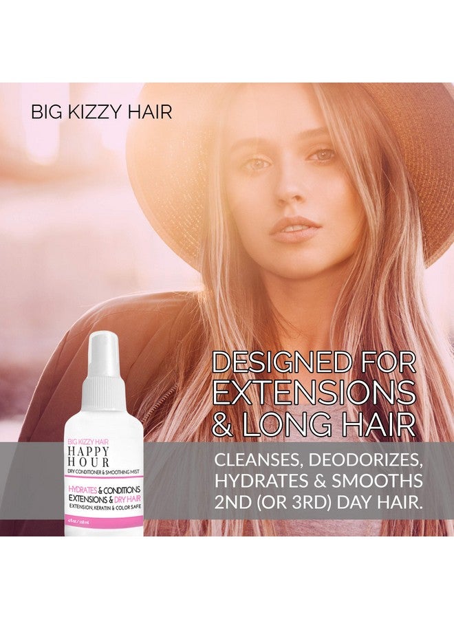 Big Kizzy Happy Hour Dry Conditioner Spray Marula Oil Adds Moisture + Shine To Dry And Damaged Hair Smoothing Spray Removes Frizz On All Hair Types And Textures With No Residue 4 Oz - Image 2