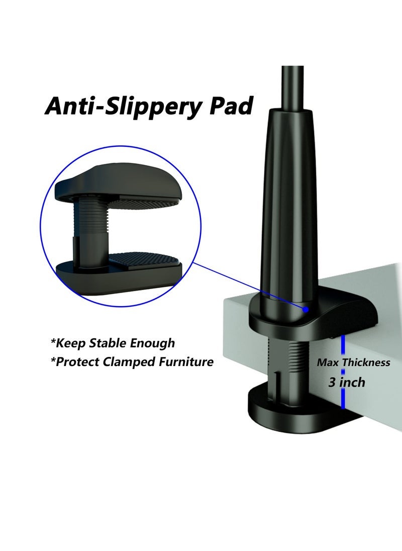ELTRAZONE Cell Phone Clip Bed Stand Holder – Flexible Long Arm Gooseneck Mount with Grip Clamp, 360° Adjustable Rotation, Desk & Bedside Stand, Compatible with iPhone 14 Pro Max/XR/X/8/7/6 & 3.5-7" Devices – Sturdy, Hands-Free Viewing  - Image 5