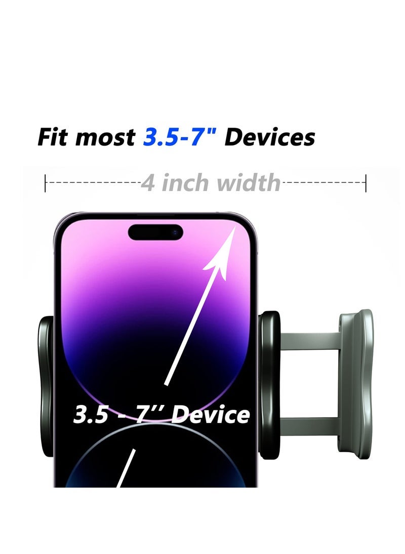 ELTRAZONE Cell Phone Clip Bed Stand Holder – Flexible Long Arm Gooseneck Mount with Grip Clamp, 360° Adjustable Rotation, Desk & Bedside Stand, Compatible with iPhone 14 Pro Max/XR/X/8/7/6 & 3.5-7" Devices – Sturdy, Hands-Free Viewing  - Image 4