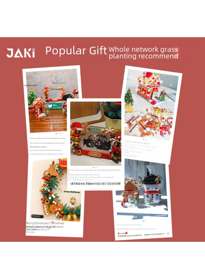 Tree Building Blocks Rotating Music Box Compatible Lego Building Blocks Building Blocks Chinese Toys Gift Ornaments-Color:Photo Frame【163pcs】  - Image 5