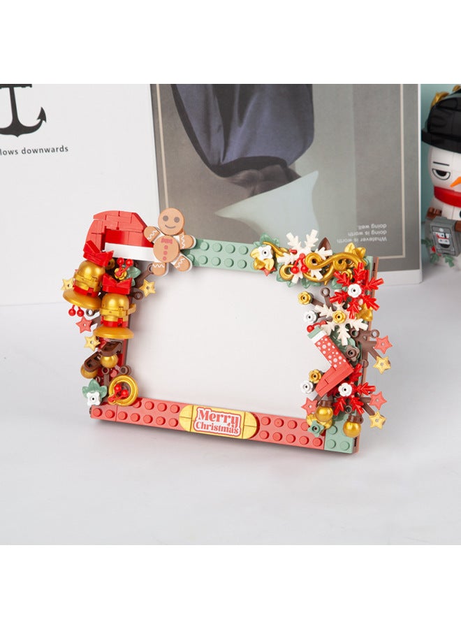 Tree Building Blocks Rotating Music Box Compatible Lego Building Blocks Building Blocks Chinese Toys Gift Ornaments-Color:Photo Frame【163pcs】  - Image 1
