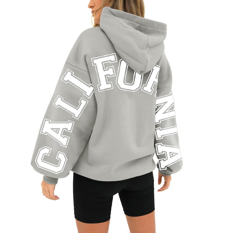 and sweater hooded new loose fashion men''s and women''s letters printing factory direct sales - Image 4