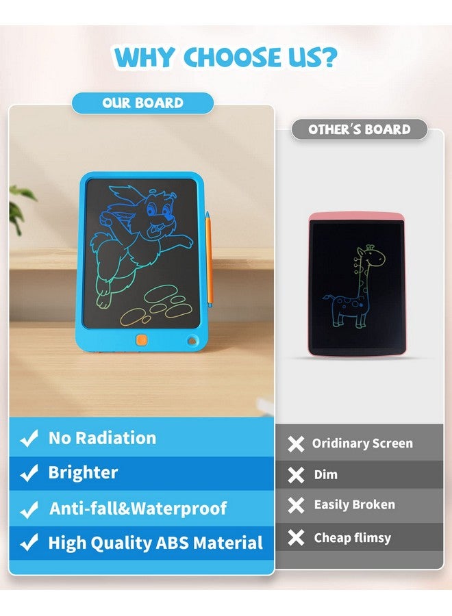 Kikapabi LCD Writing Tablet 10 Inch, Toys for 3 4 5 6 7 8 9 10 Year Old Boys Girls, Colorful Doodle Board Drawing Tablet, Gift for Boys Toddlers Age 3-12 Years, Memo Board, Drawing Pads with Lanyard(Blue) - Image 2