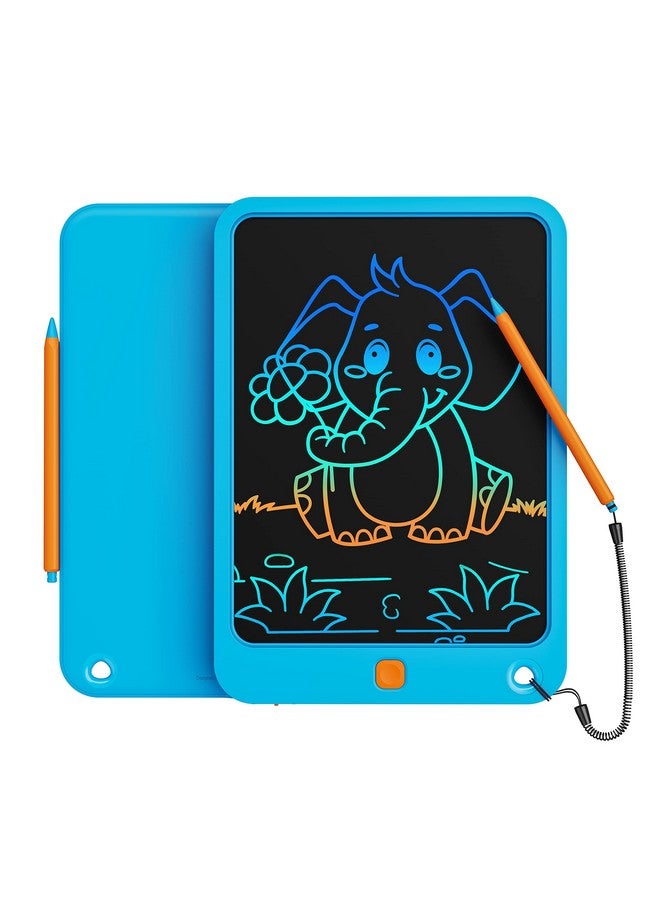 Kikapabi LCD Writing Tablet 10 Inch, Toys for 3 4 5 6 7 8 9 10 Year Old Boys Girls, Colorful Doodle Board Drawing Tablet, Gift for Boys Toddlers Age 3-12 Years, Memo Board, Drawing Pads with Lanyard(Blue) - Image 1