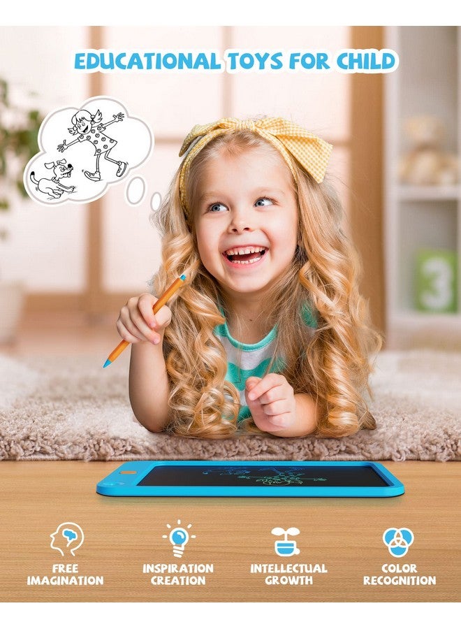 Kikapabi LCD Writing Tablet 10 Inch, Toys for 3 4 5 6 7 8 9 10 Year Old Boys Girls, Colorful Doodle Board Drawing Tablet, Gift for Boys Toddlers Age 3-12 Years, Memo Board, Drawing Pads with Lanyard(Blue) - Image 3