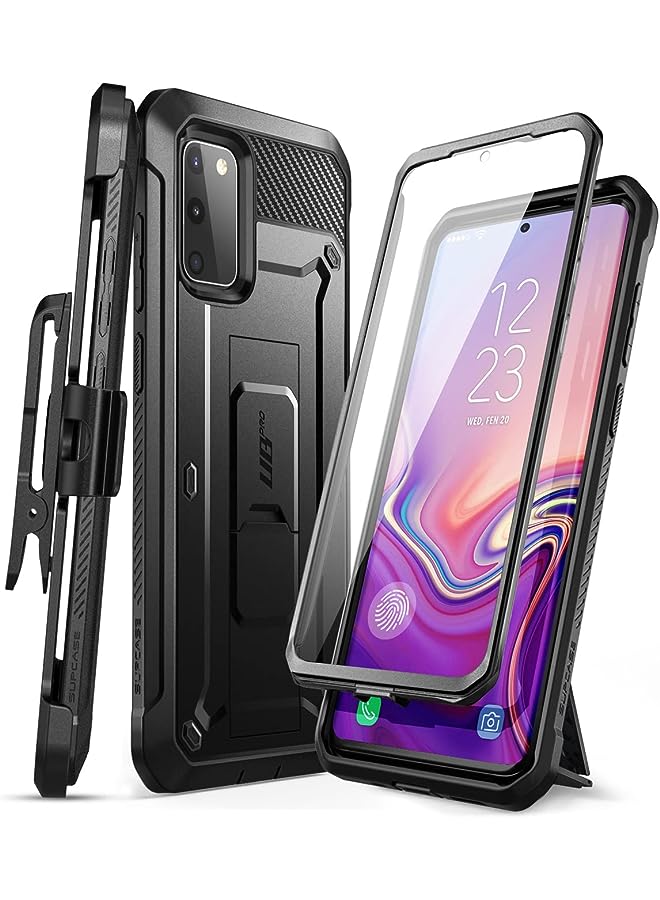 SupCase Unicorn Beetle Pro Series Designed for Samsung Galaxy S20 FE (2020 Release), Full-Body Dual Layer Rugged Holster & Kickstand Case with Built-in Screen Protector (Black) - Image 1