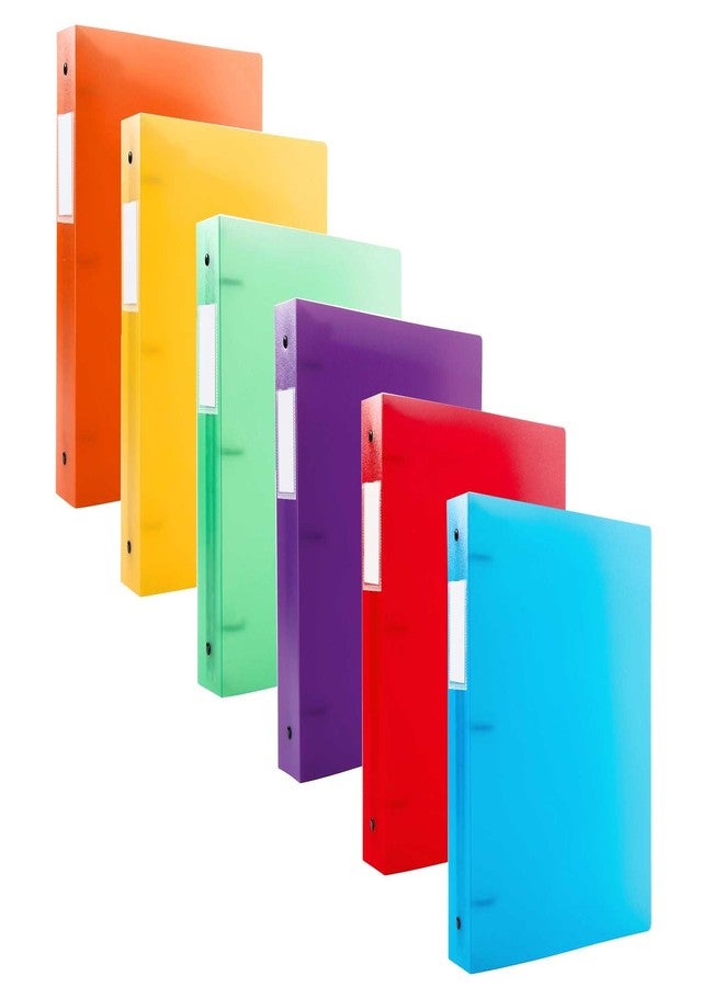 فيليكسيك مجلدات حلقية شفافة من Filexec 50003-6492، مقاس 1 بوصة، مجموعة من 6 مجلدات، 6 ألوان متنوعة: توت أزرق، فراولة، عنب، ليمون أخضر، ليمون، يوسفي - Image 1