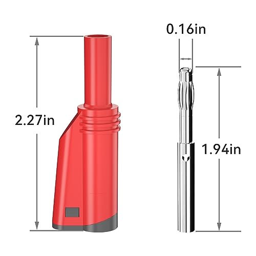 Goupchn 4mm Stackable Shrouded Banana Plugs Safety Fully Insulated Solderless Screw Fixation DIY Connectors 5 Colors - Image 3