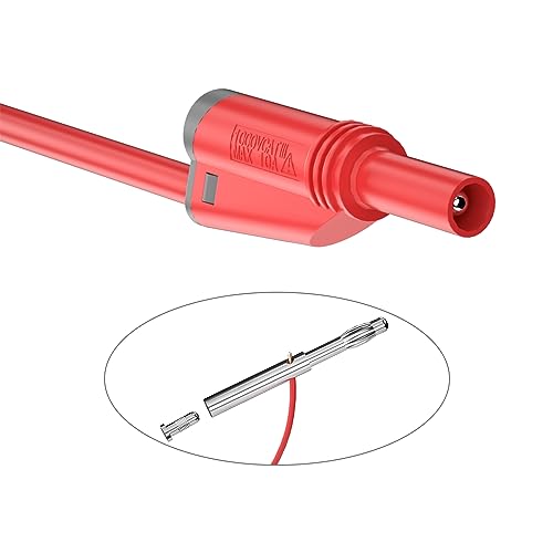 Goupchn 4mm Stackable Shrouded Banana Plugs Safety Fully Insulated Solderless Screw Fixation DIY Connectors 5 Colors - Image 5