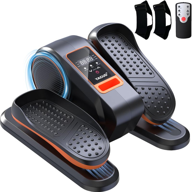 Yagud Under Desk Elliptical Machine, Electric Leg Exerciser as Seen on TV for Senior, Quiet Portable Seated Pedal Exerciser Machine with Remote Control, 12 Adjustable Speeds for Home Office - Image 1
