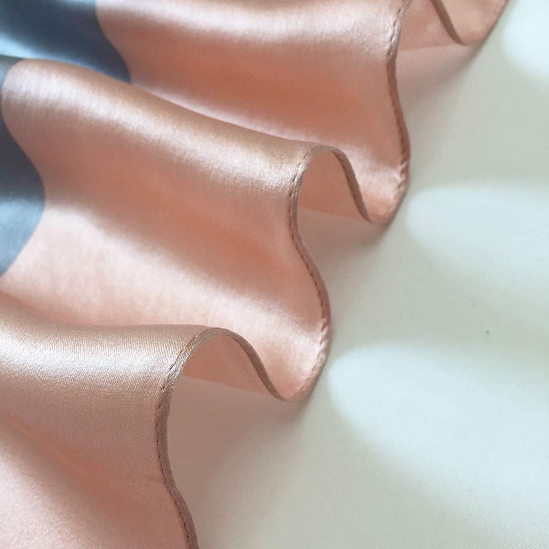 FONYVE 100% Mulberry Silk Scarfs for Women - Lightweight Square Satin Head Scarf - Small Silk Hair Scarf for Sleeping 21" x 21" - Image 3
