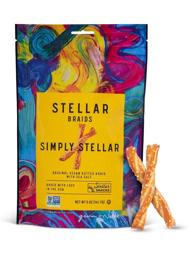 Stellar Snacks Vegan Pretzel Braids - Sea Salt Flavor - Image 1