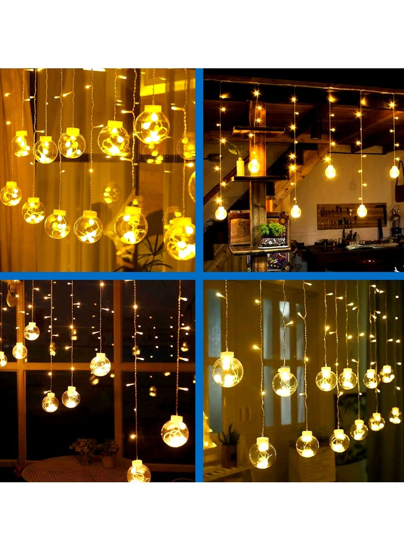 ZAYO LED Wishing Ball Balcony Lights Warm White, Decorative Fairy Lights for Home Balcony, Bedroom, Garden,  Festival Decoration, Hanging LED Ambient Lighting - Image 5