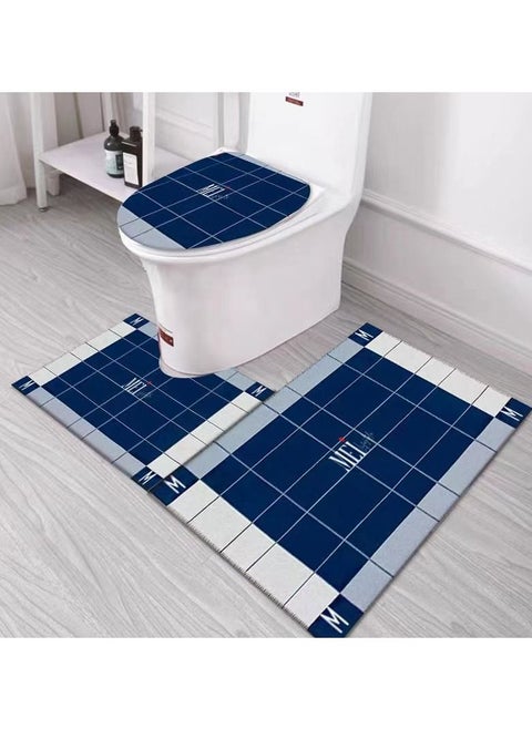 3 PCS Set Of Non Slip Bathroom Rug Made With Soft Material  Which Fit Around Most Toilets With Beautiful Design