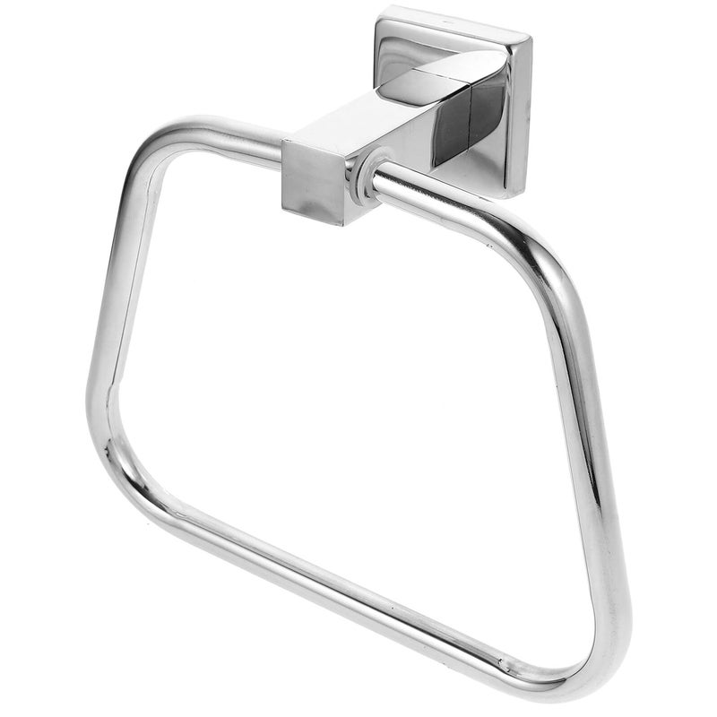 Stainless Steel Wall Mounted Towel Ring Holder Bright Polished Bathroom Kitchen Organizer - Image 2