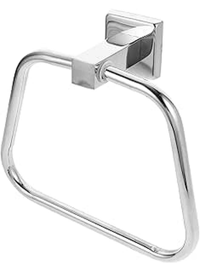 Stainless Steel Wall Mounted Towel Ring Holder Bright Polished Bathroom Kitchen Organizer - Image 1
