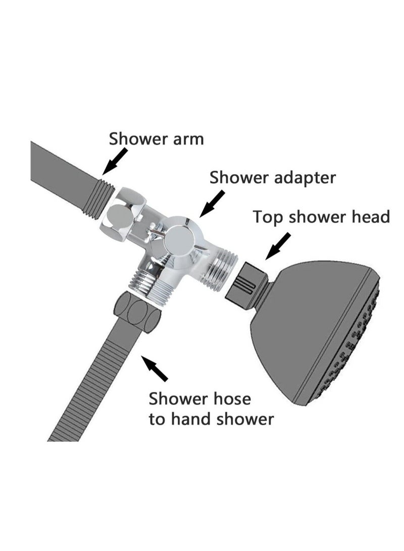 3-Way Shower Diverter Valve G1/2 T-Adapter Valve Replacement Parts for Spray T-Diverter Toilet Bidet Power Kitchen Sink - Image 3