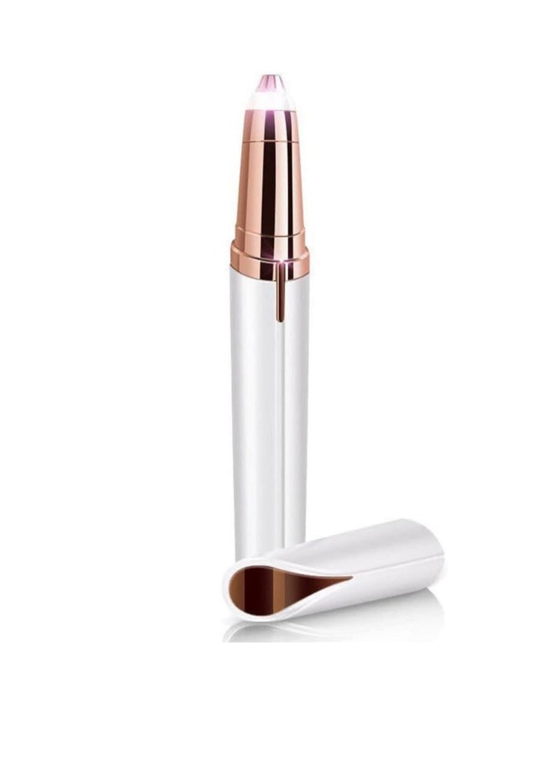 ماكينة إزالة شعر الحواجب القابلة لإعادة الشحن باللون الفضي - Image 1