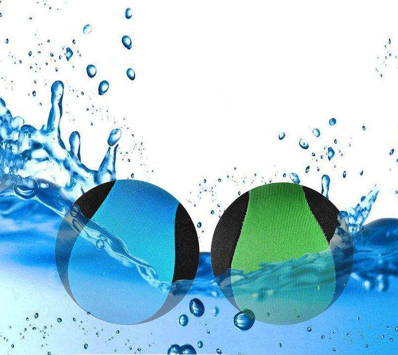 MAKFORT Pack of 2 Water Balls, Water Bouncy Balls, Jumping Ball on Water for Teenagers and Adults, Quick-Drying Lycra Cover Ball - Image 1