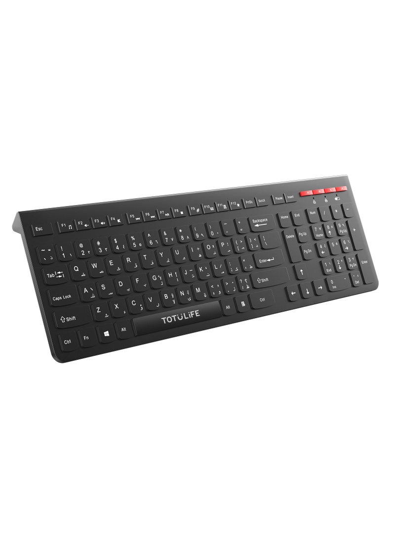 Totulife Wireless Keyboard + Mouse Set 2.4GHz - Red/Black - Image 3
