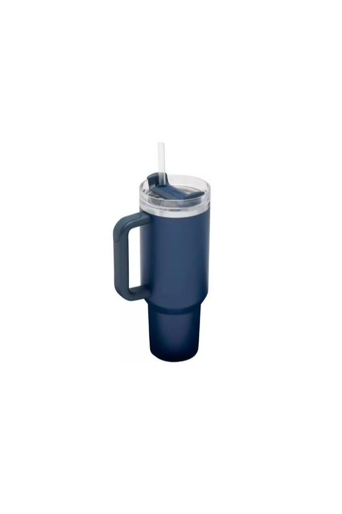 Stanley Quencher H2.0 State Flute Vacuum Insulated Stainless Steel Tumbler with Lid and Fly Straw Sucks Up Ice Cream, Smoothies and More, Navy 2.0, 40 oz  - Image 2