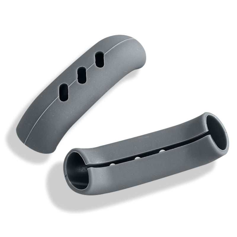 Huakaile 2Pcs 3  08 Silicone Assist Handle Holder Grip Cast Iron Skillet Handle Covers Heat Resistant Non Slip Pot Grip Handle Sleeve Hot Handle Holder Wok for Frying Pans Griddles 3 Gray 