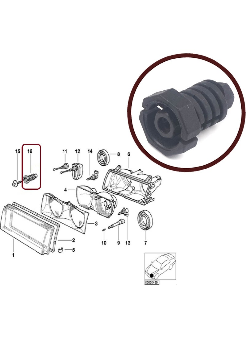 Bross Otomotiv - Bross Automotive BHL558 Headlight Adjustment Screw Nut Clip For Bmw 3 E36 6 E63 E64 Z3 63121387026 - Image 1
