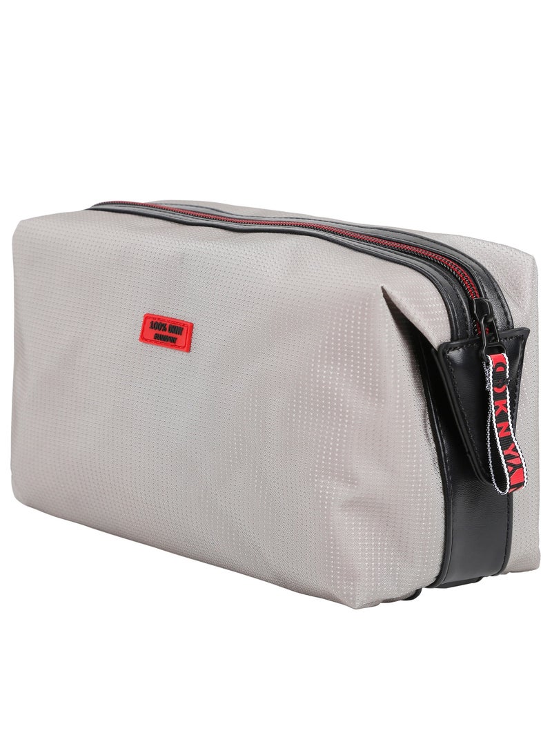 DKNY Men's Dopp Kit Grey Toiletry Bag - Image 3