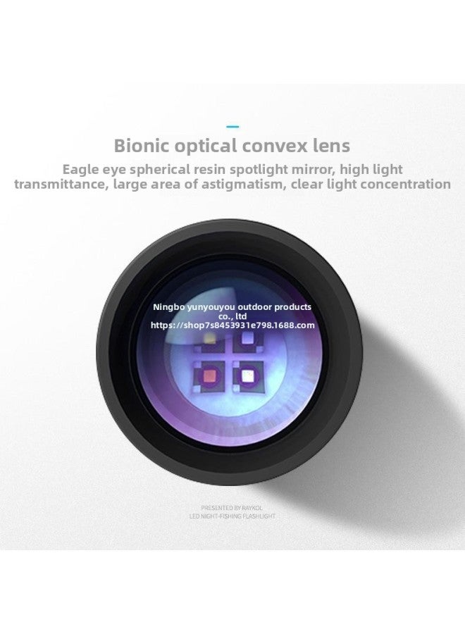 Fishing Light, Night Fishing Light, LED High-power Strong Light, Blue Light, Purple Light, Luminous Xenon Fish Light, Table Fishing Light, Raft Fishing Equipment-Color:White And Blue Dual Light Source Fishing Light + Small Bracket  - Image 3