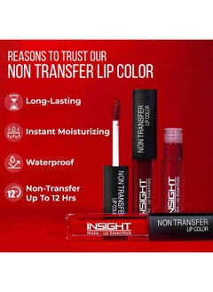 Insight Cosmetics Non Transfer Liquid Lipstick |Matte Texture|12Hrs Waterproof|Smudge Proof |Toxic Free |Vegan|Longwear, 4Ml | Long-Lasting | 3- Divine Wine  - Image 2