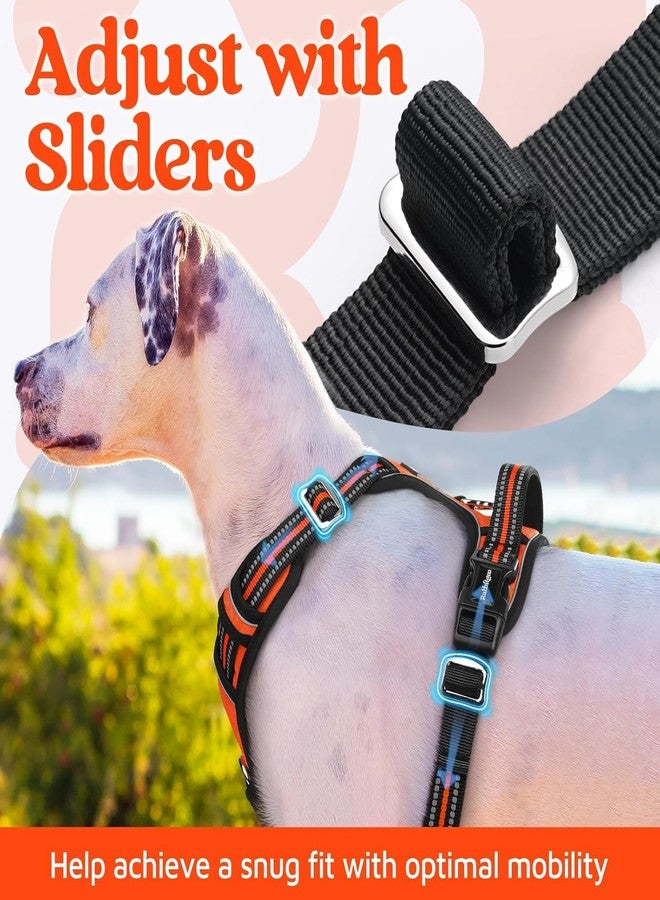 Doggo Bite Premium Reflective Dog Vest Harness| Soft Breathable| Padded Handle| Adjustable Straps & Dual Lock Buckle| No-Choke Design with Free Leash-22mm Chest 28-37inch All Giant Breeds 35-60Kg - Image 4
