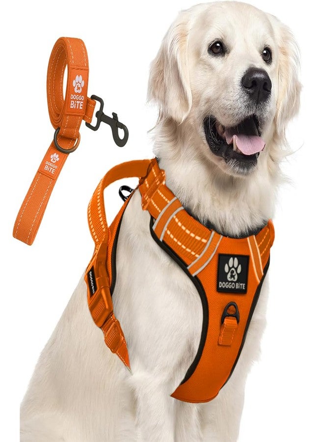 Doggo Bite Premium Reflective Dog Vest Harness| Soft Breathable| Padded Handle| Adjustable Straps & Dual Lock Buckle| No-Choke Design with Free Leash-22mm Chest 28-37inch All Giant Breeds 35-60Kg - Image 1