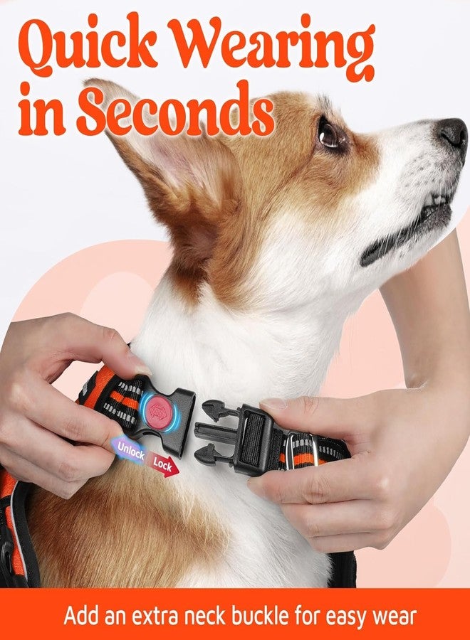 Doggo Bite Premium Reflective Dog Vest Harness| Soft Breathable| Padded Handle| Adjustable Straps & Dual Lock Buckle| No-Choke Design with Free Leash-22mm Chest 28-37inch All Giant Breeds 35-60Kg - Image 3