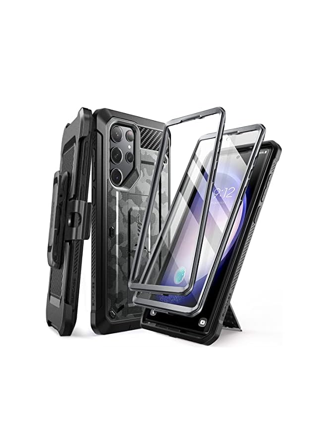 SupCase Unicorn Beetle Pro Case for Samsung Galaxy S23 Ultra 5G (2023), [Extra Front Frame] Full-Body Dual Layer Rugged Belt-Clip & Kickstand Case with Built-in Screen Protector (CamoGray) - Image 2