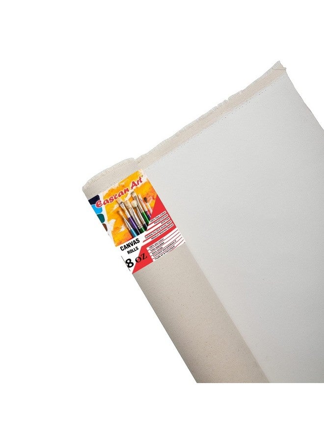 EASCAN ART Painting Drawing and Sketch Accessories Primed Painting Canvas Roll - 8 Oz (White, 10" x 5 Meters) - Image 2