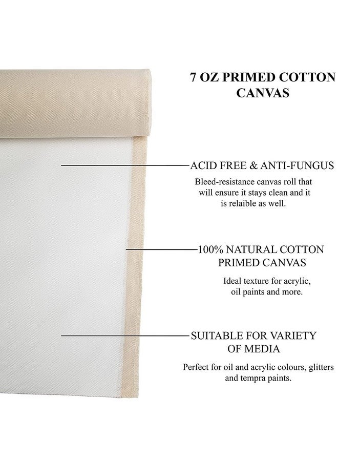 EASCAN ART Painting Drawing and Sketch Accessories Primed Painting Canvas Roll - 8 Oz (White, 10" x 5 Meters) - Image 3