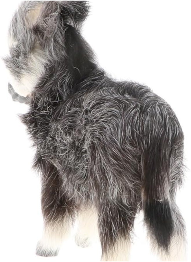 silvercnc Lifelike Small Burro Fur Animal Toy Handicraft Collection Home Ornament  - Image 4
