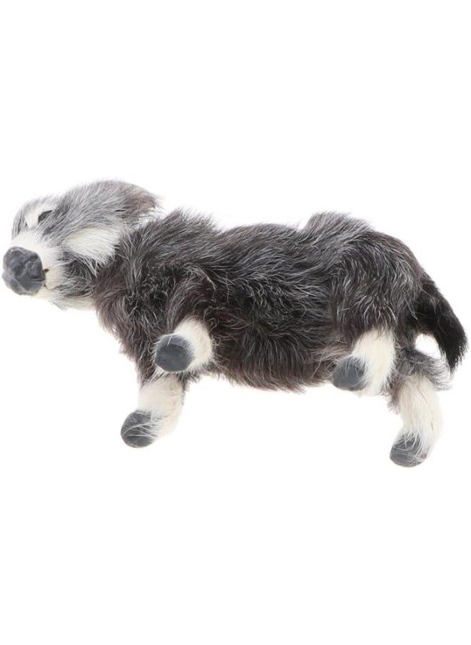 silvercnc Lifelike Small Burro Fur Animal Toy Handicraft Collection Home Ornament  - Image 2