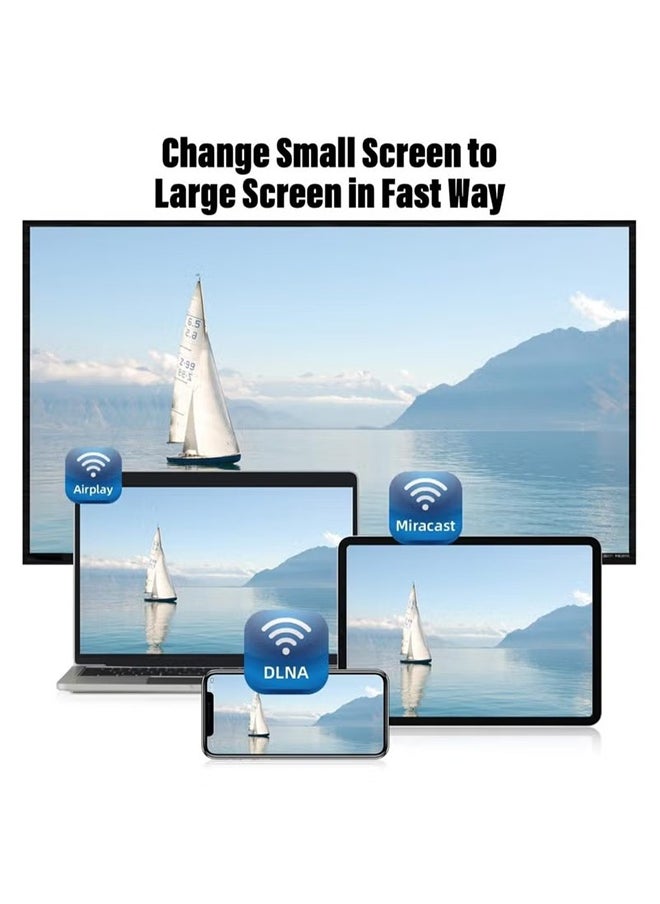 AnyCast M2 Plus WiFi Display Reciever, 4K Wireless HDMI Display Adapter, 1080P Mobile Screen Mirroring Receiver, for Android/Mac/iOS Windows  - Image 4