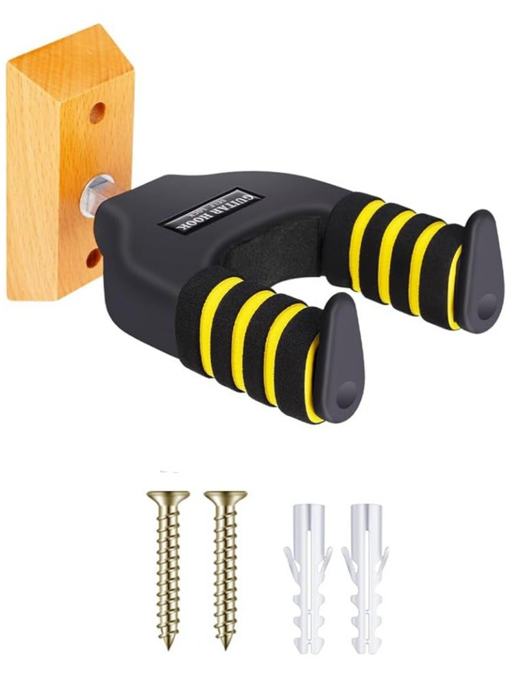 شماعة جيتار مثبتة على الحائط، قفل تلقائي وحامل خطاف قابل للتعديل للجيتار الصوتي والكهربائي، القيثارة، الجير والمندولين - Image 1