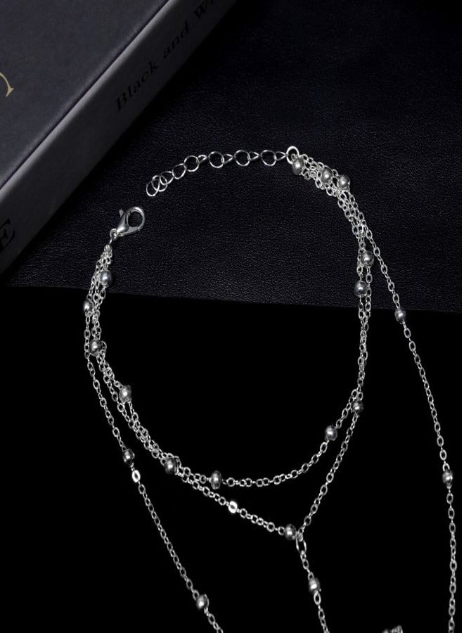 sweet cool wind anklet, multi-layered tassel beads,fashionable temperament, high heel accessories - Image 3