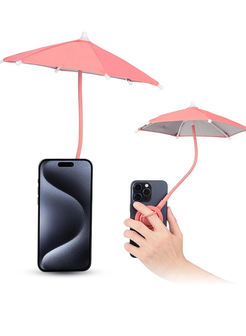 General Phone Umbrella for Sun, Magnetic Phone Sun Shade Shield Umbrella, Universal Phone Umbrella Sun Blocker Cover Visor for Beach Pool Outdoor Tiktok Video Photo Watching Shooting Phone Anti-Glare  - Image 1