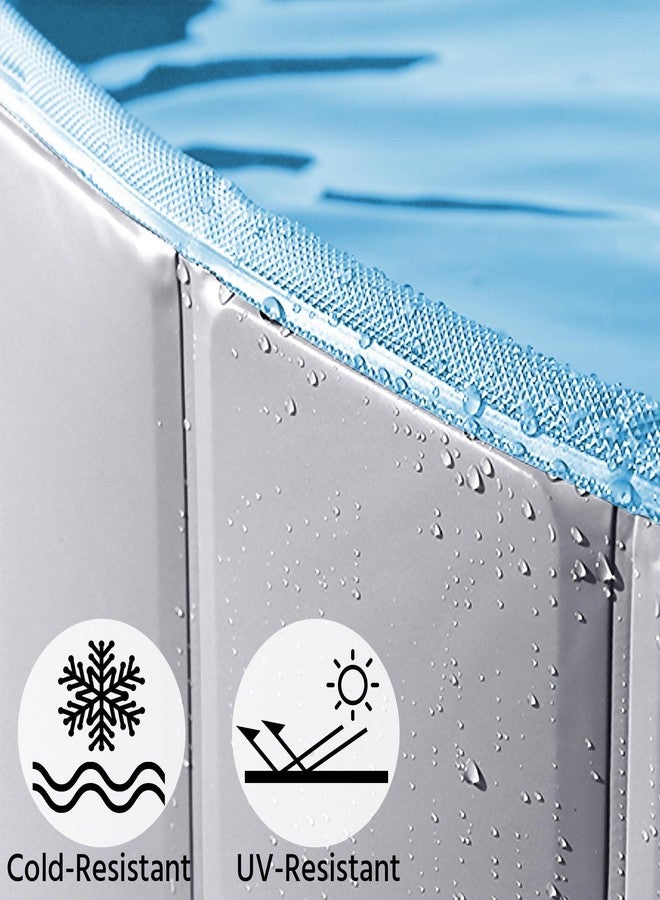 Yaheetech Foldable Hard Plastic Dog Pet Bath Swimming Pool Collapsible Dog Pet Pool Bathing Tub Pool for Pets Dogs & Cats Outdoor -55 x 11.8 inch, Grey - Image 5