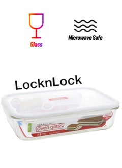 LOCK & LOCK LocknLock 3.6L Oven-Safe Glass Rectangular Container with Airtight Lid - Microwave, Freezer, and Dishwasher Safe  - Image 1