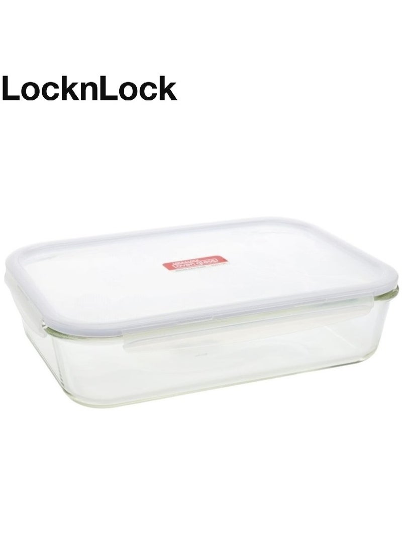 LOCK & LOCK - LocknLock 3.6L Oven-Safe Glass Rectangular Container with Airtight Lid - Microwave, Freezer, and Dishwasher Safe - Image 1