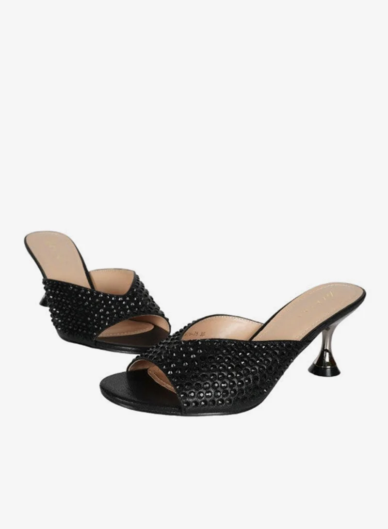 زينة زينيا سنيكرز نسائي بكعب متوسط أسود