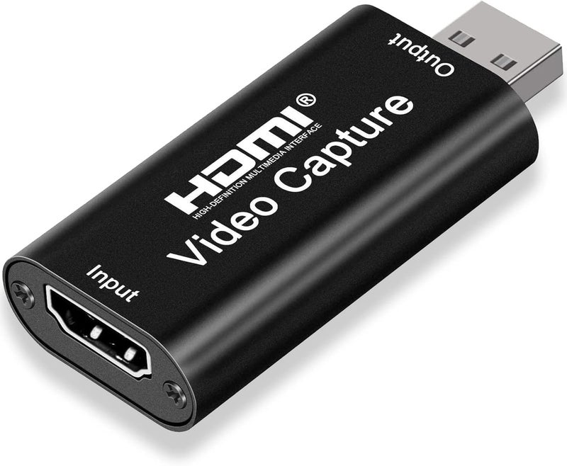4K HDMI Video Capture Card, Cam Link Card Game Capture Card Upgraded Audio Capture Adapter HDMI to USB 2.0 Record Capture Device for Streaming, Live Broadcasting, Gaming Recording, Video Conference